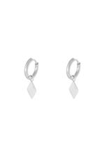 Silver / Earrings Diamond Silver Stainless Steel Picture2